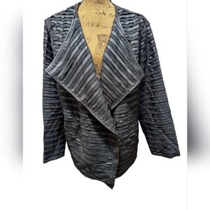 NWT The Limited Black Striped Faux Leather Jacket Size 3X